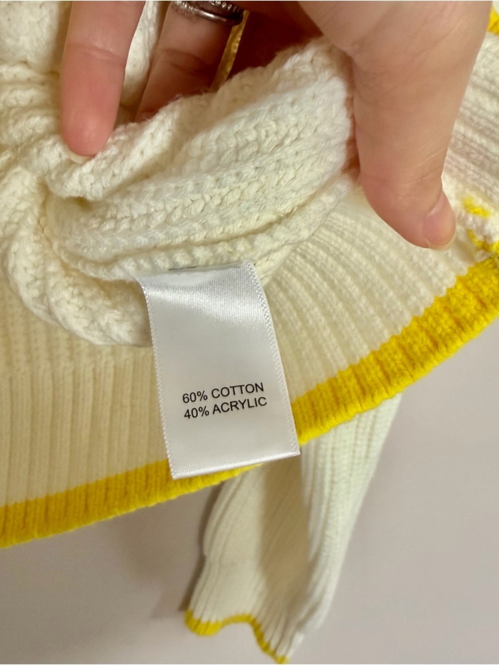 Kerri Rosenthal Smiley Face Cropped Sweater Size Small Cotton Knit - Picture 8 of 9